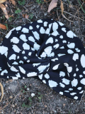 Bonnet Cross Pepita bleu marine à nuages blancs – Les Franjynes