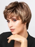 Perruque Sun Disc Gisela Mayer : coupe courte dégradée effilée, volume naturel en fibre synthétique