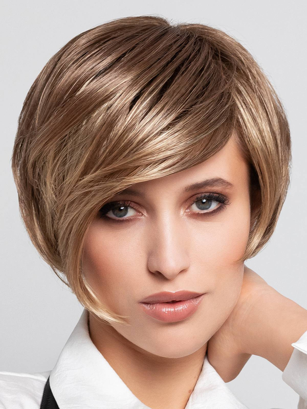 Perruque Sun Vicky Gisela Mayer : coupe courte asymétrique, volume incroyable, look élégant et camouflage discret de l’alopécie