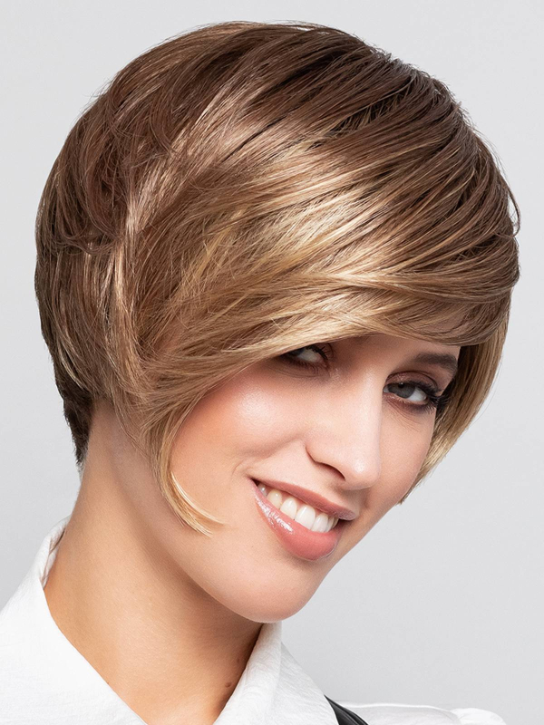 Perruque Sun Vicky Gisela Mayer : coupe courte asymétrique, volume incroyable, look élégant et camouflage discret de l’alopécie