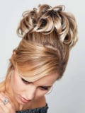 Chouchou New Event : chignon maxi bun 11 cm en fibre synthétique à fixer avec une pince, volume immédiat et look naturel.