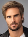 Barbers Cut Lace Gisela Mayer : perruque homme dégradée avec tulle invisible, mèche avant longue et volume naturel.