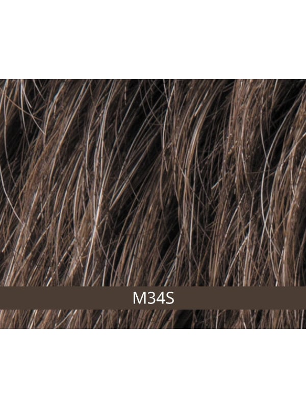 Barbers Cut Lace Gisela Mayer : perruque homme dégradée avec tulle invisible, mèche avant longue et volume naturel.