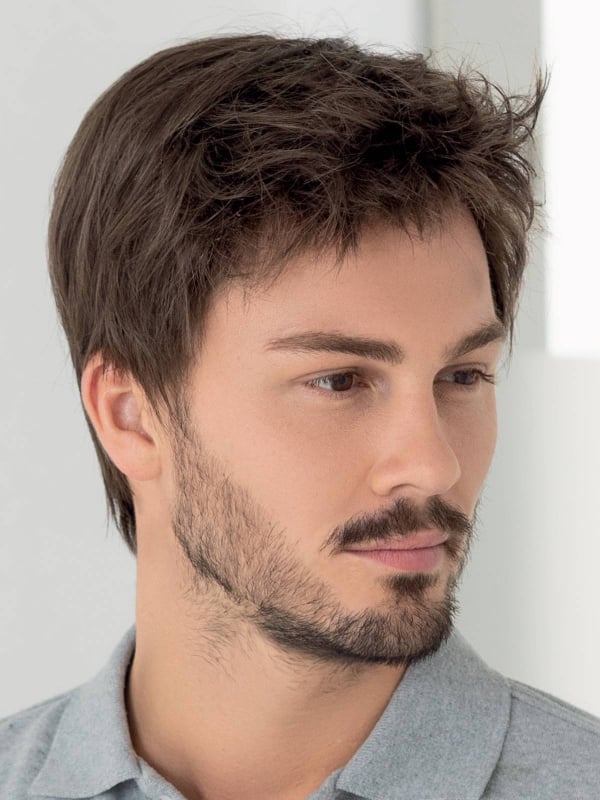 Perruque homme Brad HAIRforMANce avec tulle cinéma, nuque dégradée et coiffage rapide pour un look jeune et dynamique