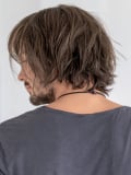 Perruque homme Brian Ellen Wille mi-longue en fibre synthétique thermorésistante, style tendance et naturel