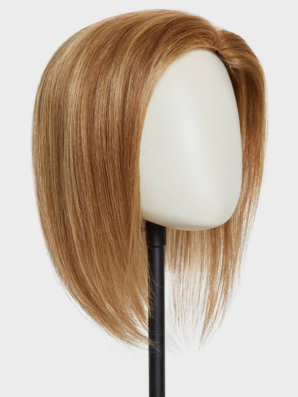 Volumateur Solution C Echthaar en cheveux naturels Remy 43 cm, base monofilament 19x18 cm avec 3 pinces pour un effet naturel