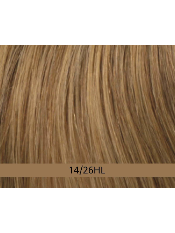 Volumateur Top Curly Long Gisela Mayer : topper bouclé 45cm avec frange rideau, base 16x16cm mono-filament et 4 clips