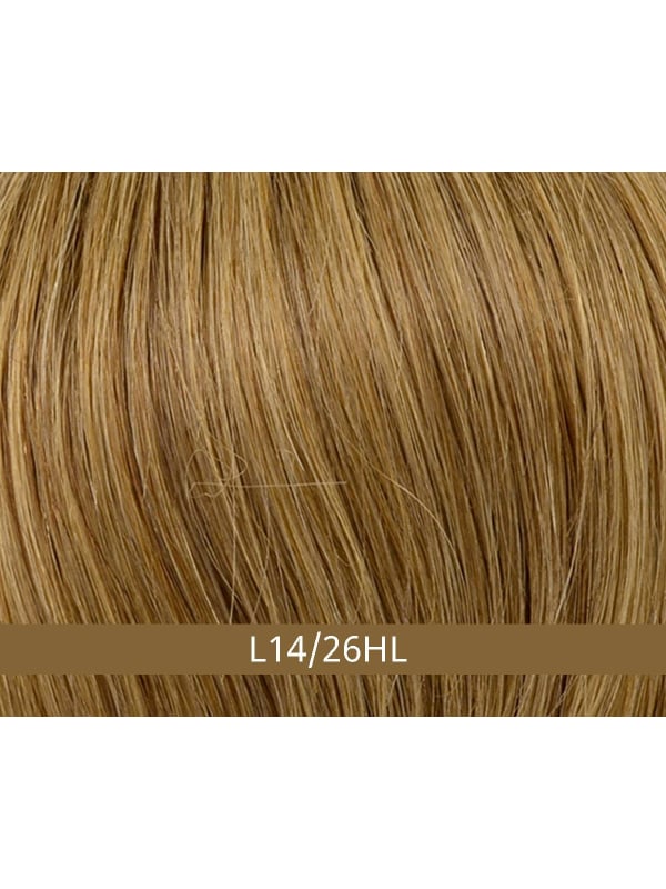 Volumateur Top Curly Long HH Gisela Mayer: boucles longues 45 cm, frange rideau, 70% Remy Hair, base monofilament 16x16 cm