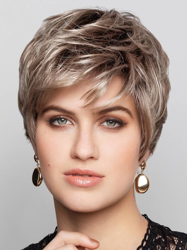 Visconti Bravo Mono Lace — perruque courte mono lace, bordure frontale invisible