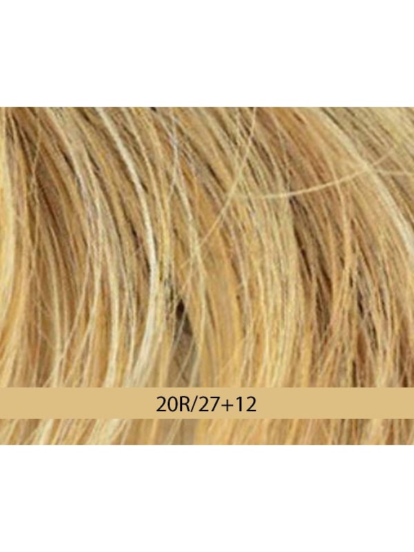 Perruque New Easy Gisela Mayer : mi-longue synthétique, frange naturelle, volume sur le dessus, idéale pour alopécie.