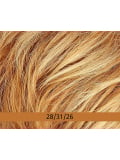 Perruque New Easy Gisela Mayer : mi-longue synthétique, frange naturelle, volume sur le dessus, idéale pour alopécie.