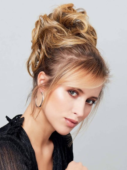 Mini Duo — duo de postiches montés sur élastique épais pour chignon volumineux