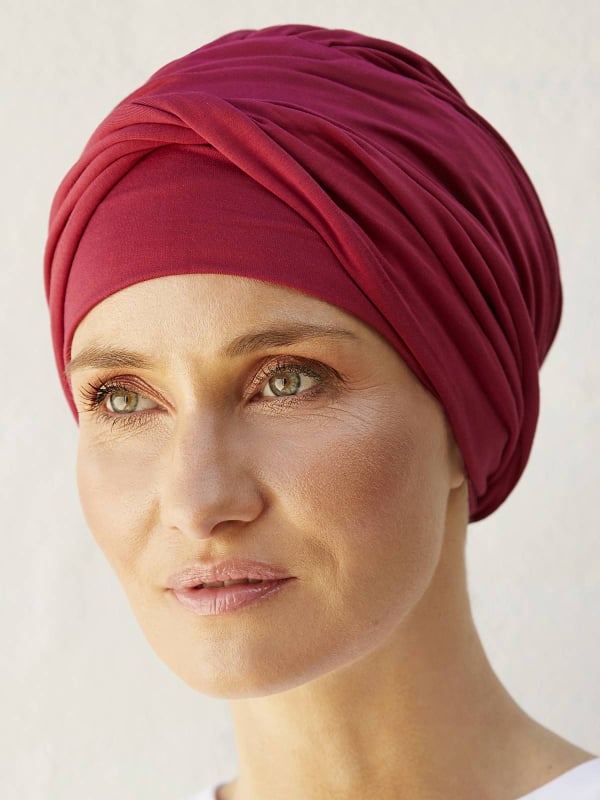 Bonnet turban Easy Bambou Christine Headwear en viscose de bambou Caretech®, doux et respirant, idéal en cas d’alopécie ou chimi