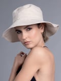 Chapeau Mava à large bord en coton et lin : élégant, confortable, idéal pour protéger du soleil cet été