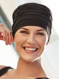 Bonnet de bain Swim Cap plissé en polyester et spandex, séchage rapide et maintien confortable pour piscine, mer ou sauna.