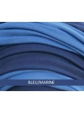 Turban Leslie MMParis bicolore, fibre de bambou : léger, doux, facile à nouer, effet volume et look naturel.