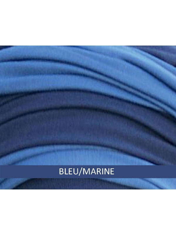 Turban Leslie MMParis bicolore, fibre de bambou : léger, doux, facile à nouer, effet volume et look naturel.