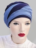 Turban Leslie MMParis bicolore, fibre de bambou : léger, doux, facile à nouer, effet volume et look naturel.