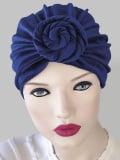 Bonnet turban Sandra en velours MM Paris, élégant, doux et facile à enfiler, idéal alopécie et soins chimio/radiothérapie