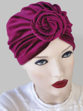 Bonnet turban Sandra en velours MM Paris, élégant, doux et facile à enfiler, idéal alopécie et soins chimio/radiothérapie