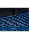 Chapeau canotier femme Venice en paille aérée, ruban noir, couleurs nature, noir ou bleu marine – protection solaire légère.