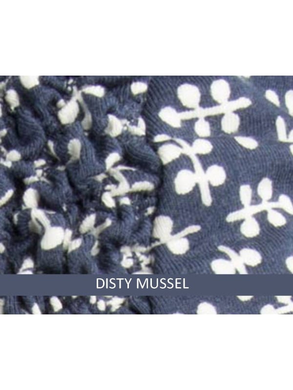 Turban Elsa Ellen Wille en bambou-viscose, doux et respirant, avec motif floral sur le côté