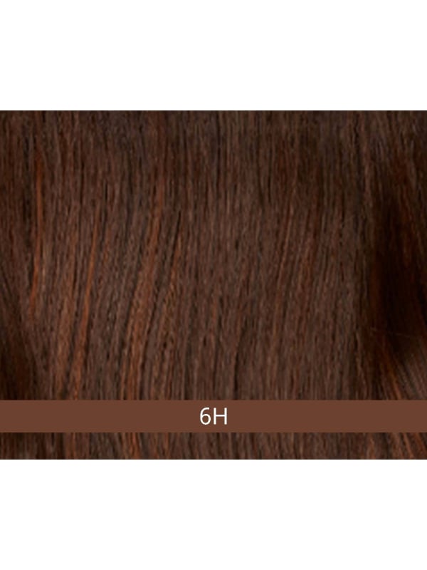 Perruque Naila Gisela Mayer mi-longue lisse avec frange droite et volume naturel, fibre synthétique mémoire de forme