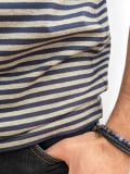 Tee-shirt chimio homme Calineo manches courtes, coton OEKO-TEX®, ouvertures à boutons-pression pour accès port-a-cath®