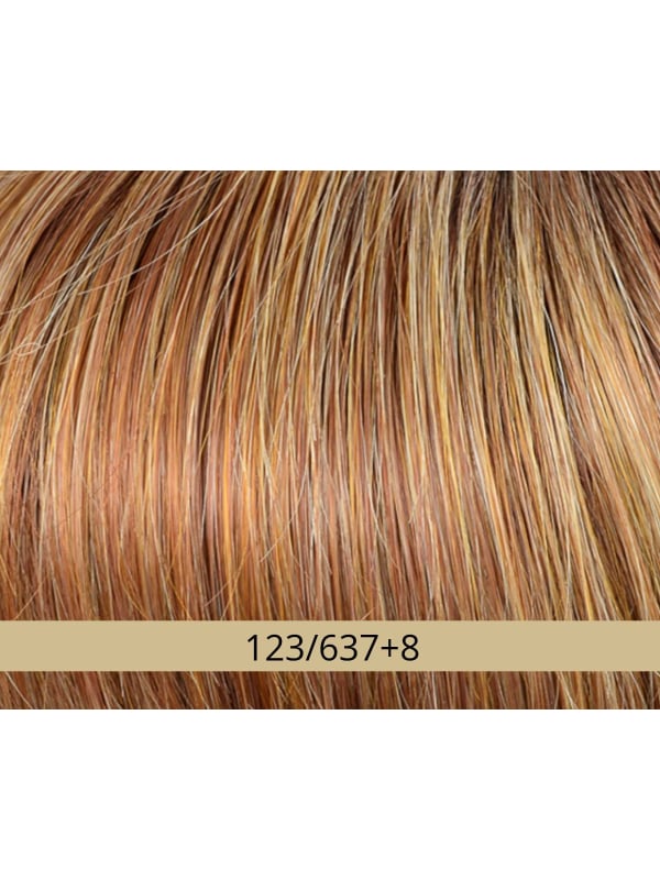 Perruque Duo Emma Gisela Mayer mi-longue ondulée : 30% cheveux Remy, 70% fibre résistante à la chaleur, rendu naturel et moderne
