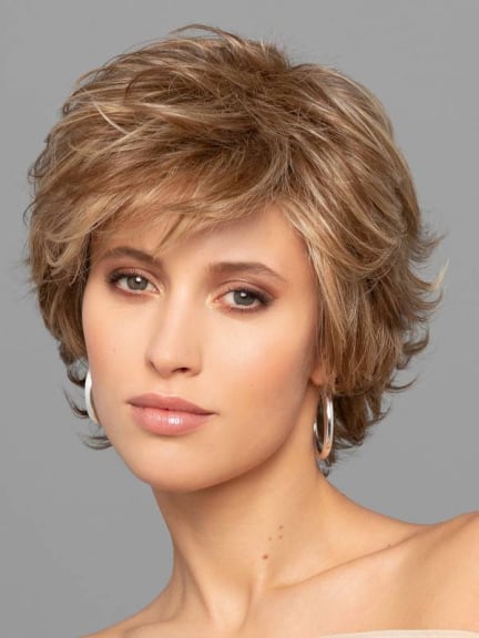 Duo Aria — perruque à frange, joli volume (30% cheveux Remy, 70% fibres résistantes)