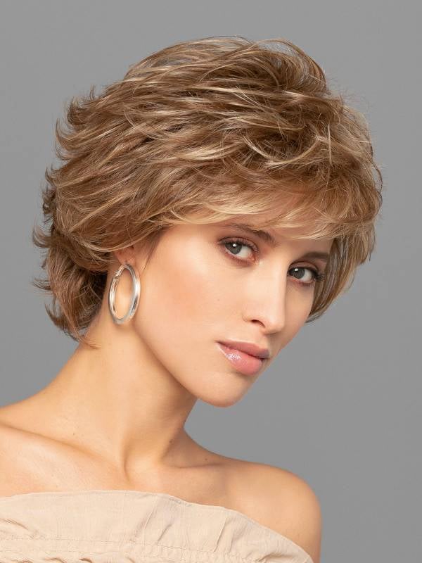 Perruque Duo Aria Gisela Mayer : volume naturel avec frange, mix 30% Remy Hair et fibre synthétique résistante à la chaleur