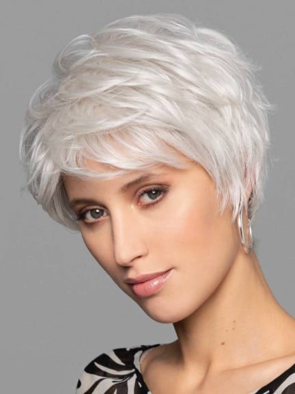 Perruque Duo Olivia, courte et volumineuse, 30% cheveux naturels Remy, 70% fibre résistante