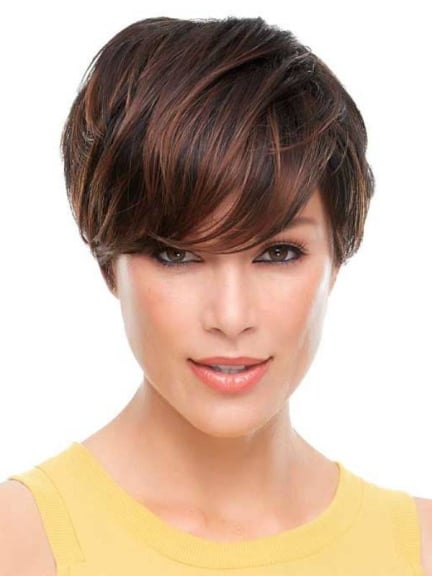 Perruque Evan Jon Renau Smart Lace — coupe courte, volume et frange élégante