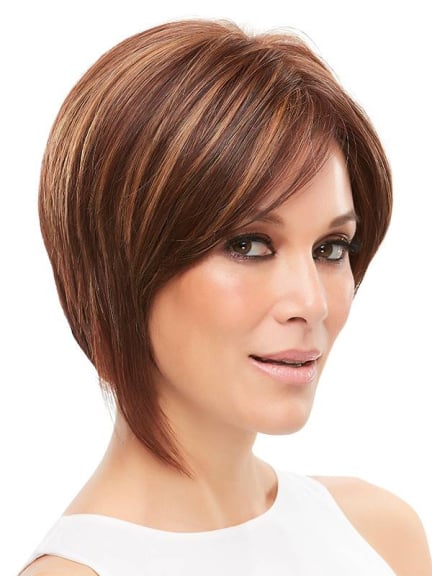 Adoptez Eve, perruque asymétrique Jon Renau en fibre HD résistante à 135°C