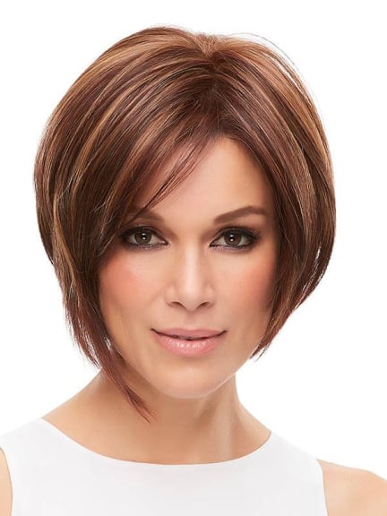 Adoptez Eve, perruque asymétrique Jon Renau en fibre HD résistante à 135°C