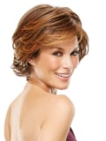 Perruque Naomi Jon Renau mi-longue en fibre HD chauffable : volume naturel, tombé élégant, idéale pour alopécie et perte de dens