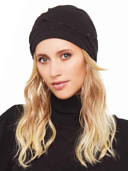 Set Maya — Bonnet turban avec bandeau réversible (95% viscose)
