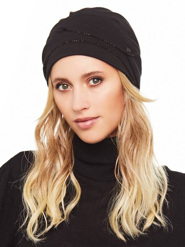 Set Maya — Bonnet turban avec bandeau réversible (95% viscose)