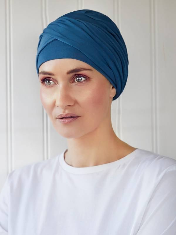 Bonnet turban Easy Bambou Christine Headwear en viscose de bambou Caretech®, doux et respirant, idéal en cas d’alopécie ou chimi