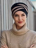 Turban Hindi Bambou Christine Headwear en viscose de bambou Caretech®, bonnet élégant et confortable pour alopécie ou chimio.