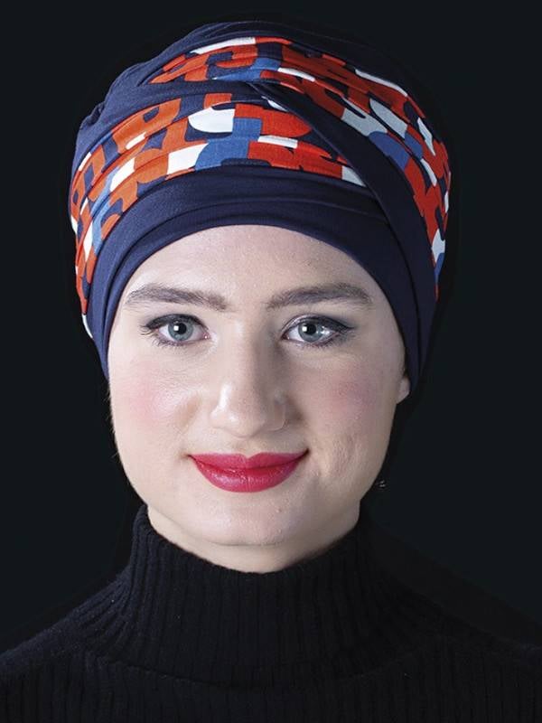 Doris turban en fibre de bambou deux couleurs - adoptez un style confortable et lumineux