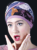 Nadia turban bandeau MMParis bonnet plissé deux couleurs estivales facile a nouer