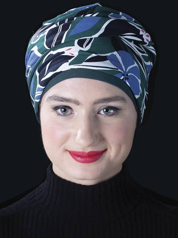 Nadia turban bandeau MMParis bonnet plissé deux couleurs estivales facile a nouer