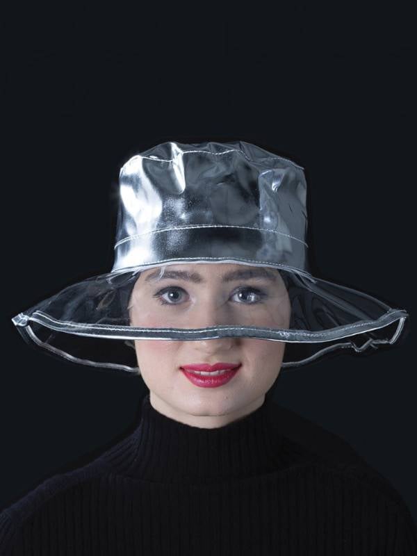 Chapeau de pluie Tiana MM Paris en PVC brillant, 100% imperméable, coloris ultra stylés pour sorties sous la pluie