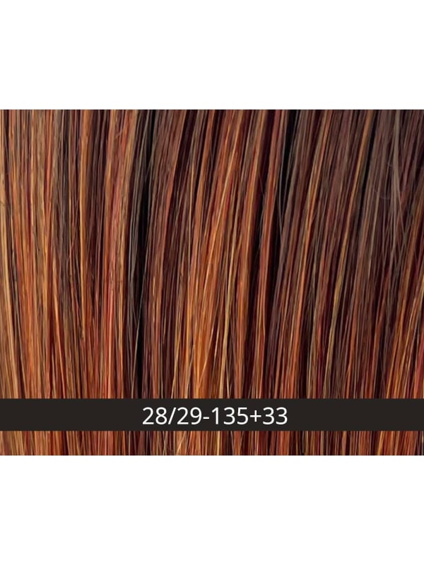 Perruque Next Gisela Mayer : carré mi-long lisse sous la mâchoire, rendu naturel et discret, fibre synthétique mémoire de forme