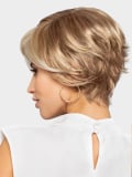 Special Vicky — perruque courte asymétrique, frange longue et bordure frontale invisible