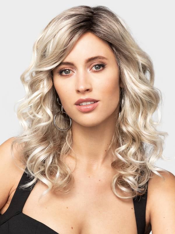 Perruque Nuba Mono Lace Gisela Mayer : longues boucles glamour, rendu naturel