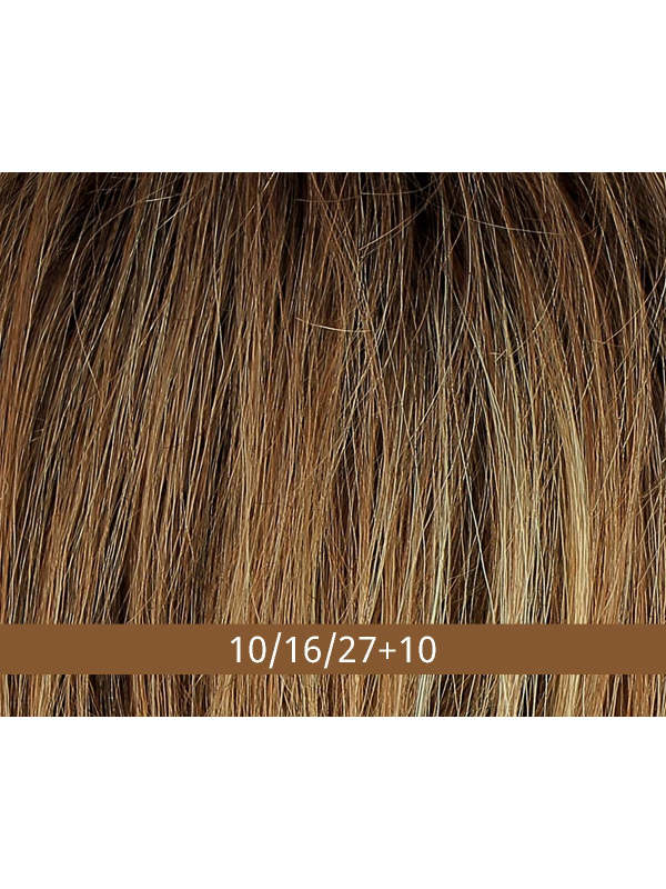 Adoptez Hi Clic : perruque asymétrique naturelle - fibre synthétique résistante à 150°C