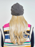Couronne de cheveux Longue Wavy Les Franjynes en fibre synthétique premium, à porter sous turban, foulard ou bonnet