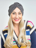 Couronne de cheveux Longue Wavy Les Franjynes en fibre synthétique premium, à porter sous turban, foulard ou bonnet